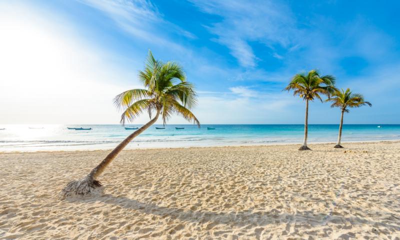 Uma linda praia no México